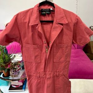 Like-New Big Bud Press Short Sleeve Jumpsuit in Salmon/Peach